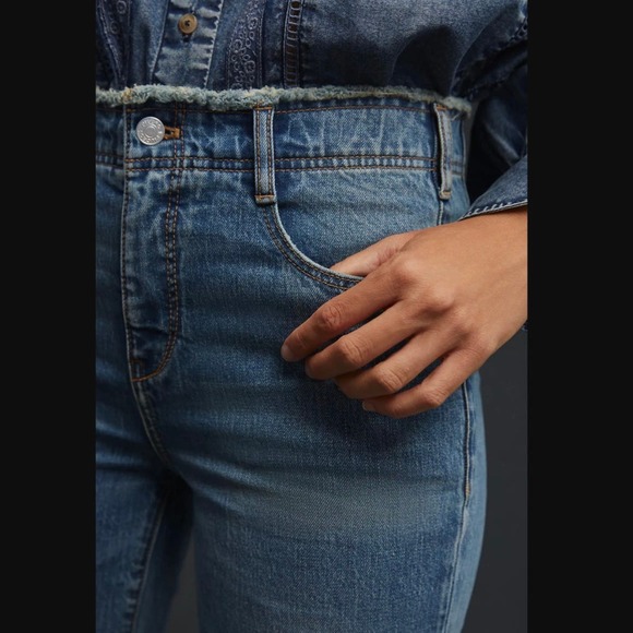 Anthropologie Blue Flare Jeans - Picture 3 of 8